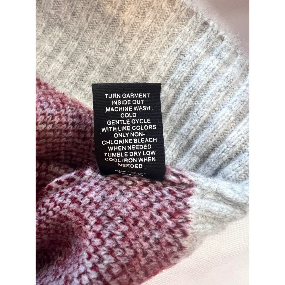 Marled Fair Isle Mock Neck Sweater XS Nordic Cozy Winter Cabin - Picture 5 of 7